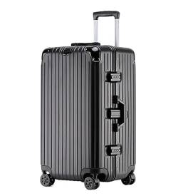 IRYZE Koffer Reisekoffer Gepäck 24-Zoll-Koffer Mit Breitem Griff, Hartschale Mit Aluminiumrahmen, TSA-Schloss Mit Spinnerrädern Trolley Boardcase (Color : B, Size : 24inch) von IRYZE