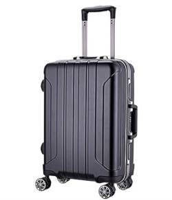 IRYZE Koffer Reisekoffer Gepäck-Trolley Aus Aluminiumlegierung, Dicker Streifen-Koffer, Tragbar, Langlebig Trolley Boardcase (Color : A, Size : 20inch) von IRYZE