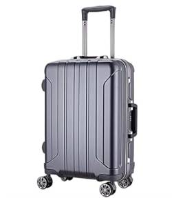 IRYZE Koffer Reisekoffer Gepäck-Trolley Aus Aluminiumlegierung, Dicker Streifen-Koffer, Tragbar, Langlebig Trolley Boardcase (Color : D, Size : 20inch) von IRYZE