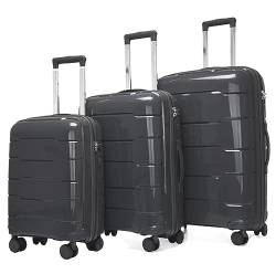 IRYZE Koffer Reisekoffer Gepäcksets 3-teilige Koffer Mit Rollen, Erweiterbar Und Leicht Für Unterwegs Trolley Boardcase (Color : G, Size : 20+24+28 in) von IRYZE