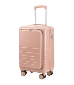 IRYZE Koffer Reisekoffer Handgepäck-Abdeckung Mit Seitlicher Öffnung, Vordere Öffnung, Trolley-Koffer, Hartschalen-Gepäck, Universalrad Trolley Boardcase (Color : A, Size : 22in) von IRYZE