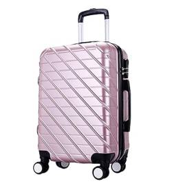 IRYZE Koffer Reisekoffer Handgepäck Mit Spinnerrädern, Gepäck, Reisekoffer, Hartschale, Leicht Trolley Boardcase (Color : Rosa, Size : 20inch) von IRYZE