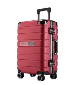 IRYZE Koffer Reisekoffer Hartschalenkoffer, Aufgegebenes Gepäck, Koffer Mit Spinnerrädern, Handgepäck Für Damen Und Herren Trolley Boardcase (Color : D, Size : 20") von IRYZE