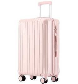 IRYZE Koffer Reisekoffer Koffer Mit Spinner-Rädern, Leichte Hartschalen-Rollkoffer Für Geschäftsreisen Trolley Boardcase (Color : Pink, Size : 24in) von IRYZE