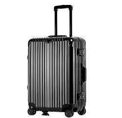 IRYZE Koffer Reisekoffer Reisegepäck-Koffer-Spinner Mit Rollen, Hartschalen-Handgepäckkoffer Für Die Reise Trolley Boardcase (Color : Siyah, Size : 24in) von IRYZE