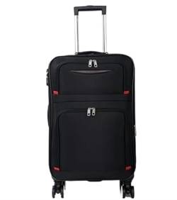 IRYZE Koffer Reisekoffer Softside-Gepäck mit Spinnerrädern, erweiterbarer Softside-Handgepäckkoffer, aufgegebenes Gepäck Trolley Boardcase (Color : Black, Size : 30in) von IRYZE