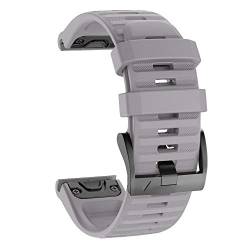 ISABAKE Armband für Garmin Fenix 6X, QuickFit 26mm Breites Uhrenarmband Kompatibel mit Fenix 6X / 6X Pro, Fenix 5X / 5X Plus, Fenix 3/3 HR (Grau) von ISABAKE