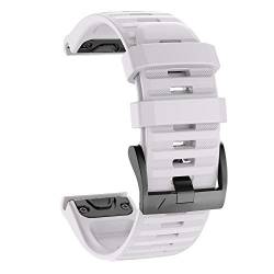 ISABAKE Armband für Garmin Fenix 6X, QuickFit 26mm Breites Uhrenarmband Kompatibel mit Fenix 6X / 6X Pro, Fenix 5X / 5X Plus, Fenix 3/3 HR (Weiß) von ISABAKE