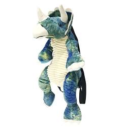 3D Dinosaurier Rucksack Kuscheltier Kinder Niedlichen Tier Rucksack Tyrannosaurus Rex Plüsch Kinderrucksack Kleinkind Dinosaurier Tasche Cartoon Plüschrucksack für Mädchen Jungen Kreative Geschenke von ISAKEN