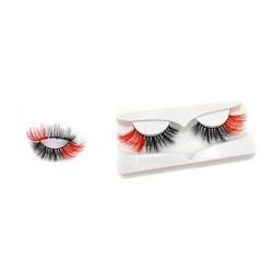 ISAKEN 3D Farbige Wimpern Künstliche Wimpern Falsche Wimpern Dramatische Ziehen Königin Meerjungfrau Make- Up DIY Wimpern Dekorative Falsche für Bühnenkostüm Makeup von ISAKEN