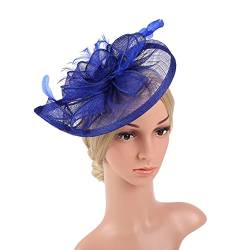 ISAKEN Damen Fascinators Hut Blume Mesh Feder Stirnband Elegant Haarklammer Schleier Vintage 1920er Jahre Feder Stirnband Gatsby Stirnband für Frauen Kostüm Teeparty Cocktail Party Haarschmuck von ISAKEN