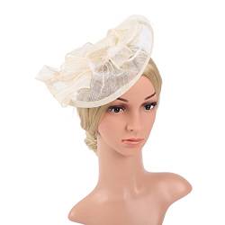 ISAKEN Damen Fascinators Hut Blume Mesh Feder Stirnband Elegant Haarklammer Schleier Vintage 1920er Jahre Feder Stirnband Gatsby Stirnband für Frauen Kostüm Teeparty Cocktail Party Haarschmuck von ISAKEN