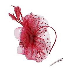 ISAKEN Damen Stirnband Feder Mesh Fascinator Hüte 1920er Jahre Accessories Flapper Stirnband Für Frauen Mädchen Feder Gatsby Kopfschmuck Hochzeit Zubehör Set von ISAKEN