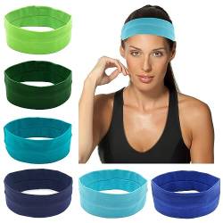 ISAKEN Haarband Damen Sport Stirnband Elastische Haarbänder Yoga Sport Workout Gym Kopftuch Haarreifen Headband Baumwolle Breit Kopftuch Haar-Accessoires für Mädchen Frauen Alltag Yoga Sport von ISAKEN