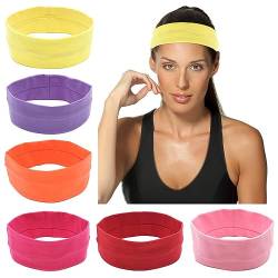 ISAKEN Haarband Damen Sport Stirnband Elastische Haarbänder Yoga Sport Workout Gym Kopftuch Haarreifen Headband Baumwolle Breit Kopftuch Haar-Accessoires für Mädchen Frauen Alltag Yoga Sport von ISAKEN