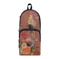 ISAOA Große Kapazität Federmäppchen Herbst Blumen Beutel Tasche Große Stifttasche Schreibwaren Tasche für Mädchen Jungen Erwachsene Studenten, #9, Einheitsgröße, Schulranzen-Set von ISAOA