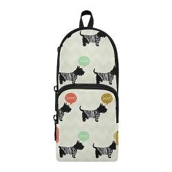 ISAOA Lustiges Federmäppchen mit skizzenhaften Hunden, groß, Stiftehalter, Schreibwaren-Organizer für Schule, Kinder, Teenager, Mädchen, Jungen, #7, Einheitsgröße, Schulranzen-Set von ISAOA