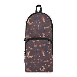 ISAOA Space Galaxy Moon Star Große Federmäppchen Stiftehalter Schreibwaren-Organizer für Schule Kinder Teenager Mädchen Jungen, #1, Einheitsgröße, Schulranzen-Set von ISAOA