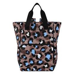 ISAOA Wickeltasche mit Leopardenmuster, Gepardenmuster, Batikfärbung, Rucksack für Damen und Herren, großer Laptop-Rucksack, Reiserucksack, Tagesrucksack, Lunchtasche mit isolierten Taschen, von ISAOA