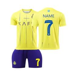 ISHWARA Nr. 7 personalisiertes Trikot-Set für Herren und Mädchen mit Namen und Nummer, Team-Logo, individuelles Fußballtrikot für Jungen, Trainingsanzug von ISHWARA