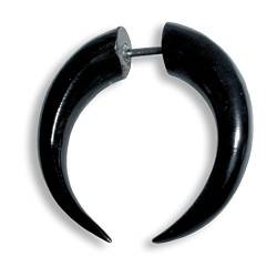 ISLAND PIERCINGS 1 Paar ! Fake Piercing Ohrringe GESCHRAUBT Handarbeit Horn F071 von ISLAND PIERCINGS