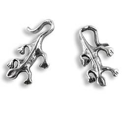 ISLAND PIERCINGS Kleine 925er Silber Gecko Ohrringe Stecker Design SER205 von ISLAND PIERCINGS