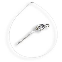 ISLAND PIERCINGS schmaler 925er Silber Choker Kette Halskette rund 1mm SN004-46cm von ISLAND PIERCINGS