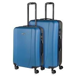 ITACA - Gepäck-Sets, Reisekoffer, Reisekoffer Set, Kofferset, Hartschalenkoffer, Trolley-Set, Luggage - Große Auswahl an Koffer & Trolleys für Jede Reise! 71116, Blau-Anthrazit von ITACA