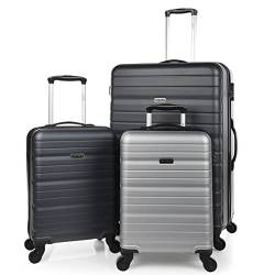 ITACA - Gepäck-Sets, Reisekoffer, Reisekoffer Set, Kofferset, Hartschalenkoffer, Trolley-Set, Luggage - Große Auswahl an Koffer & Trolleys für Jede Reise! 771300, Anthrazit/Silber/Anthrazit von ITACA