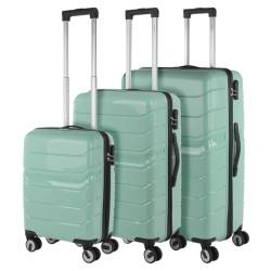 ITACA - Gepäck-Sets: Reisekoffer & Reisekoffer Set Hartschalenkoffer, Kofferset, Trolley & Luggage Sets - Große Auswahl für Ihre Reisebedürfnisse, Grün von ITACA