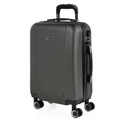 ITACA - Handgepäck Koffer Trolley - Reisekoffer Mit Rollen und Reisekoffer Hartschalenkoffer für Vielreisende 71150, Antrazit von ITACA