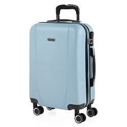 ITACA - Handgepäck Koffer Trolley - Reisekoffer Mit Rollen und Reisekoffer Hartschalenkoffer für Vielreisende 71150, Hellblau von ITACA