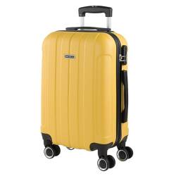 ITACA - Handgepäck Koffer Trolley - Reisekoffer Mit Rollen und Reisekoffer Hartschalenkoffer für Vielreisende 771150, Gelb von ITACA