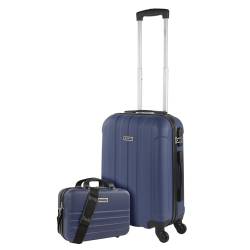 ITACA - Handgepäck Koffer Trolley - Reisekoffer Mit Rollen und Reisekoffer Hartschalenkoffer für Vielreisende 771150B, Jeansblau von ITACA