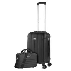 ITACA - Handgepäck Koffer Trolley - Reisekoffer Mit Rollen und Reisekoffer Hartschalenkoffer für Vielreisende 771150B, Schwarz von ITACA