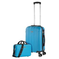 ITACA - Handgepäck Koffer Trolley - Reisekoffer Mit Rollen und Reisekoffer Hartschalenkoffer für Vielreisende 771150B, Türkis von ITACA