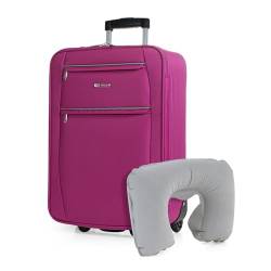 ITACA - Koffer Klein Handgepäck - Koffer Handgepäck 55x40x20 Leicht und Robust - Reisekoffer Klein aus Hochwertigen Materialien T71950B, Fuchsia von ITACA
