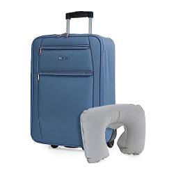 ITACA - Koffer Klein Handgepäck - Koffer Handgepäck 55x40x20 Leicht und Robust - Reisekoffer Klein aus Hochwertigen Materialien T71950B, Jeansblau von ITACA