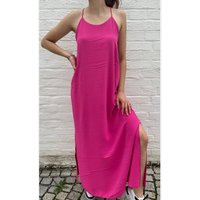 ITALY VIBES Maxikleid - MONA - elegantes Sommerkleid mit Schlitz - Spaghettiträger - ONE SIZE passt hier Gr. XS - XL von ITALY VIBES