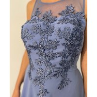 ITALY VIBES Midikleid - Abendkleid TIZIANA - Kleid mit Strass - Tüll Ausschnitt - ONE SIZE passt hier Gr. XS - M von ITALY VIBES