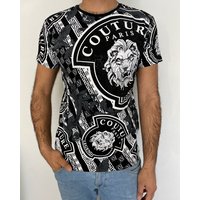 ITALY VIBES T-Shirt - LEONE - Shirt kurzarm - Barock Print - Löwenkopf - Erhältlich in Größe XS - L von ITALY VIBES