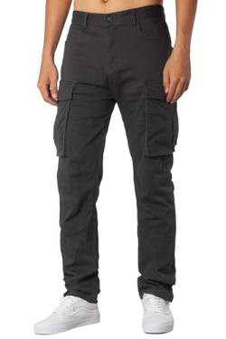 ITALYMORN Herren Cargohosen Stoffhose Baggy Chino Hose Work Pants Men (34, Dunkelgrau) von ITALYMORN