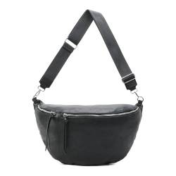 XXL Tasche Bauchtasche Hüfttasche Crossbody Schultertasche Umhängetasche Kunstleder Gürteltasche Crossover Slingntasche Unisex Bag Dunkelblau von ITALYSHOP24-COM