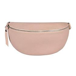 Made in Italy Damen Leder Gürteltasche Crossbody Hüfttasche Bauchtasche Umhängetasche Brusttasche Crossover Bodybag Schultertasche Handytasche Geldtasche OBC Tasche Schminktasche Kosmetiktasche Pudra von ITALYSHOP24.COM