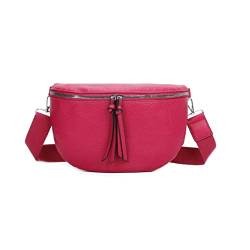 OBC Damen Tasche Gürteltasche Crossbody Hüfttasche Bauchtasche Umhängetasche Cross-Over Bodybag Schultertasche Handytasche Kosmetiktasche Kunst-Leder L155 Pink von ITALYSHOP24