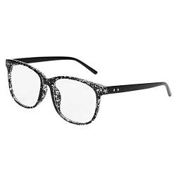 ITODA Brille Ohne Stärke Nerdbrille Vintage Brillenfssungen Damen Herren Dekobrille mit Brillenetui Streberbrille Klassisch Pantobrille Ultraleicht Slim-Brille Hornbrille für Erwachsene Teenager von ITODA