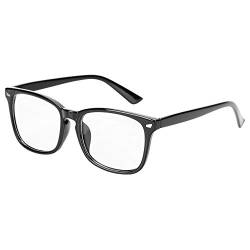 ITODA Brille Ohne Stärke Nerdbrille Vintage Brillenfssungen Damen Herren Dekobrille mit Brillenetui Streberbrille Klassisch Pantobrille Ultraleicht Slim-Brille Hornbrille für Erwachsene Teenager von ITODA