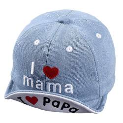 ITODA Kindercap Kinder Basecap Denim Baseball Cap Baby Baseballkappe Baumwolle Kindermütze Mädchen Junge Sonnenhut Verstellbar Kinderhut Sonnenschutz Babymütze für 1-2 Jahre Alt Kinder von ITODA