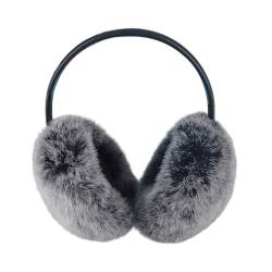 ITODA Ohrenwärmer Damen Angora Ohrenschützer Einstellbar Earmuffs Kunstfell Mädchen Ohrwärmer Winter Herbst Ohrenschutz Kälteschutz Ear Warmer Flauschig Ohrwärmer Warm Ohrmuscheln für Outdoor Grau von ITODA