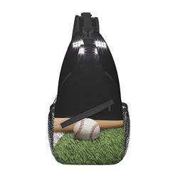 Baseball-Sportfeld, Baseball-Sportfeld, Umhängetasche, Schulterrucksack, Brusttasche, lässiger Umhängetasche, Tagesrucksack für Damen und Herren, Wandern, Reisen von IUBBKI